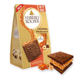 Ferrero Rocher Premium Caramel Hazelnut Squares – Housewarming and Birthday Gift for Women and Men, No Wrapping Needed, 10 Individually Wrapped Pieces