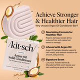 Kitsch Argan Oil Conditioner Bar – Warm Vanilla Scented Solid Bar for Aromatherapy-Style Bathtime and Hair Repair Ritual