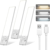 FBY Closet Light, No Flame No Heat LED for Playroom and Hallway Near Kids Rooms, 3-Pack Motion Sensor Rechargeable
