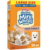 Kellogg’s Frosted Mini-Wheats – Parent-Approved Kid Breakfast Cereal with 48g Whole Grain, Lunchbox-Friendly Spoon Size