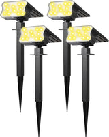 HGGH Solar Spot Lights 4 Pack – Practical Housewarming Present for First-Time Home Buyers Remodeling the Garden