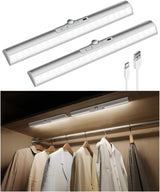 EZVALO Rechargeable LED Cabinet Lights, 2 Pack — Hands-Free Auto Sensor Light for Pantry and Laundry Workflow