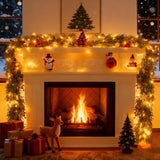 6FT Battery Operated Garland with Faux Pine and Pine Cones – Cozy Holiday Housewarming Gift for Her and Best Friend