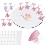Modelones Press-On Nail Holder Kit – Minimalist Metal Centerpiece for Personal Nail Station Aesthetics