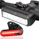 Luminoak Rechargeable LED Bike Light – Child-Safe Glare-Free Bicycle Headlight and Taillight for Family Rides and Park Paths