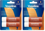 Vaseline Lip Therapy Cocoa Butter Twin Pack – Mindful Wind-Down Routine Staple, Petroleum Jelly Lip Therapy Stick