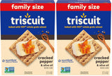 Triscuit Cracked Pepper & Olive Oil Crackers – Lactose-Free Whole Grain Cracker for Mindful Snacking