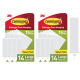 Command Large Picture Hanging Strips, White – Sleek No-Drill Hanger for Framed Line Art and Simple Home Styling