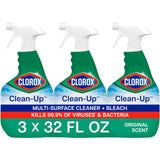 Clorox Disinfectant Spray – No-Rinse Bacteria and Virus Defense for Family-Safe Whole-Home Cleaning, 32 Fl Oz, Pack of 3