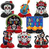 JULMELON Halloween Honeycomb Decorations 8 Piece Set for Cozy Home Table Setting and Party Mantel