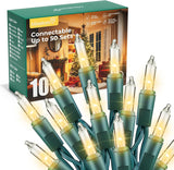 Minetom LED String Lights – Christmas Tree and Fireplace Mantel Decor, Soft Warm White Glow