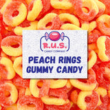RUS Candy Company Peach Ring Gummies 2-Pack 8 oz Bags – Lighter Fruity Candy Alternative for Wellness-Focused Snackers
