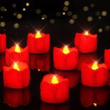 Homemory Smokeless Halloween LED Candles – Black Drip Flameless Tea Lights Safe Around Curtains, Pumpkins & Sleeping Children