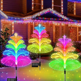 Birthday and Housewarming Gift for Women – Solar Powered Color Changing Outdoor Christmas Tree Lights 3 Pack