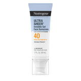 Neutrogena Ultra Sheer Gel Face Sunscreen – Compact Pump Tube for Carry-On, Gym Bag, and Beach Tote