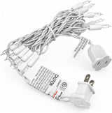 Mini Christmas Lights String Warm White Vintage Short Strand Lights, Clean Single-Strand Lighting for Understated Entryway Console, 10 Bulbs 5ft Green Wire