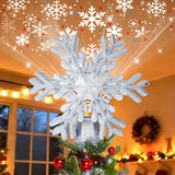 FrostyGlow LED Snowflake Topper – Effortless Minimalist Decor for Intentional Homes, No Clutter Just One Glowing Centerpiece