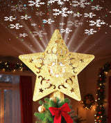 Holidayx LED Star Topper – Dining Room Centerpiece Décor, Glowing Snowflake Projector for Holiday Dinner Ambiance