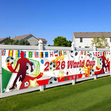 World Cup 2026 World Map Trophy Wall Hanging – Family Friendly Game Room Decor for Kids and Parents