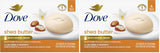 Dove Beauty Bar Soap with Shea Butter – Skin Barrier Safe Cleanser, pH Balanced Bar That Protects Against Dryness and Irritation