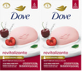 Dove Beauty Bar Revitalizante Cherry & Chia – Kid Friendly Hand Soap for Shared Family Sink, 12 Bar Bundle