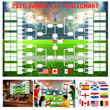 YANGALOOP 2026 World Cup Viewing Party Poster – Durable Polyester Sheet for Open-Air Game Days, 64 Pre-Printed Country Flag Stickers
