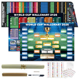 World Cup Wall Chart 2026 PVC Bundle – Break Room Wall Display for Office Prediction Pool Coordinators