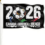 LCHIVI World Cup 2026 Flag Banner 5x3FT - Weather-Resistant USA Canada Mexico Soccer Fan Flag for Patio, Garden, and Backyard Game Day Display