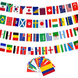 World Cup 2026 International Flag Bunting for Kids' Birthday and Family Game Nights, Child-Safe Nylon Soccer Banner in 46ft Length