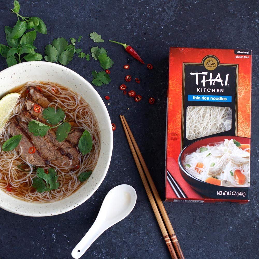 Thai Kitchen Thin Rice Noodles 8.8 oz – Plant Based Pantry Essential for Wellness Focused Weekly Meal Plans