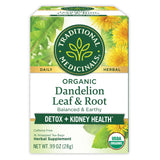 Traditional Medicinals Organic Dandelion Leaf & Root Herbal Tea – Restorative Caffeine-Free Infusion for Stress-Free Evenings