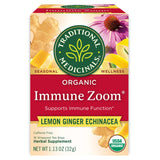 Traditional Medicinals Organic Immune Zoom Lemon Ginger Tea - Commute Tumbler Brew for Workday Immune Support