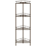 HuggieGems Stainless Steel Shower Organizer Stand – Organized Bathroom Shelf for Mindful Morning and Evening Routines