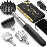 Telescoping Back Scratcher – Less-Is-More Body Care Tool, Adjustable Reach from 10 to 30 Inches