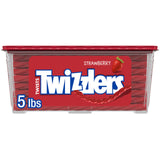 TWIZZLERS Chewy Strawberry Candy – Kosher Certified Bulk Candy for Values Driven Households, 5 lb Tub