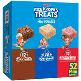 Rice Krispies Treats Mini Squares – Travel and Camping Snack Variety Pack, Sealed Wrappers for Mess-Free Carry, 52 Count