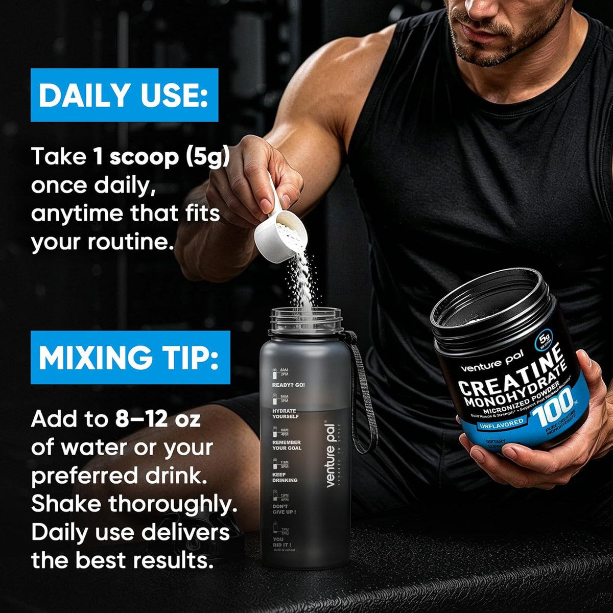 Venture Pal Creatine – Less-Is-More Supplement for Simple, Label-Free Nutrition