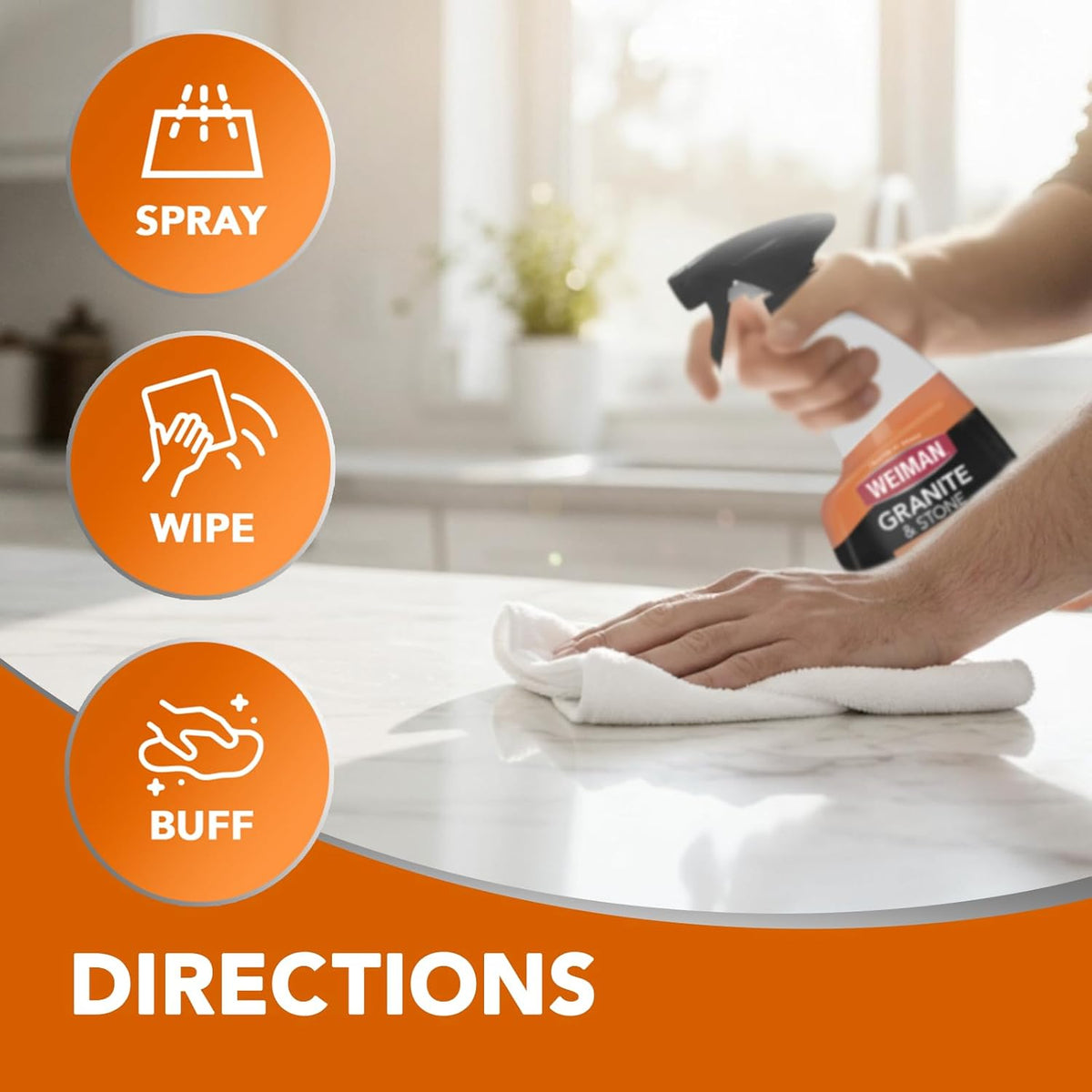 Weiman Granite Cleaner Bundle – Holiday and Birthday Gift Idea for the Friend Who Obsesses Over Pristine Countertops