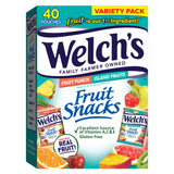 Welch's Fruit Snacks Berries 'N Cherries On-the-Go Pack – 40 Single-Serve 0.8 oz Resealable Bags for Picnics, Hikes, and Outdoor Adventures