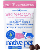 Native Pet Vet-Developed Fish Oil – Holiday Gift for Shedding-Fatigued Dog Moms and Dads, 60-Count Chews