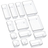 SMARTAKE 13-Piece Drawer Organizers with Non-Slip Silicone Pads, 5-Size Interchangeable Set for a Less-Is-More Decluttered Lifestyle