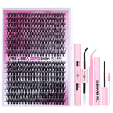 Yawamica Individual Lash Extensions – Stunning Holiday Gift for Women Who Love Glam, Beginner-Friendly Cluster Kit