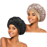 ZHENSILK 2 Pack Satin Bonnet Bedroom Set – Matching Hair Wraps for Nightstand Style, Cozy Home Aesthetic and Overnight Comfort