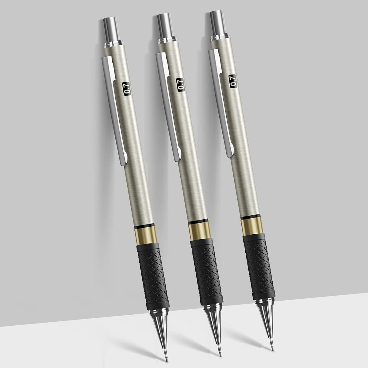 0.5mm Metal Pencil Set – Housewarming Gift for Creatives, All-in-One Writing Kit with Leads and Refill Erasers