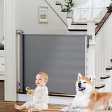 probebi Retractable Mesh Gate for Kids' Rooms and Open Floor Plans – 54" Wide Childproof Barrier, White
