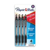 Paper Mate Profile Ballpoint Pen – Affordable Holiday Gift for Journalers and Planners, 4/pack