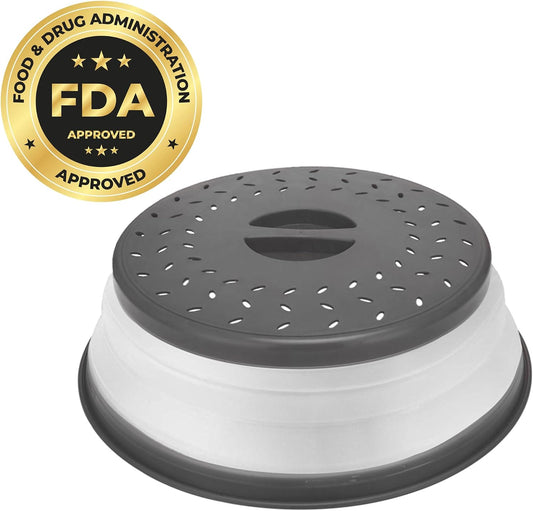 10.5 inch diameter fits over most standard dinner plates and bowls