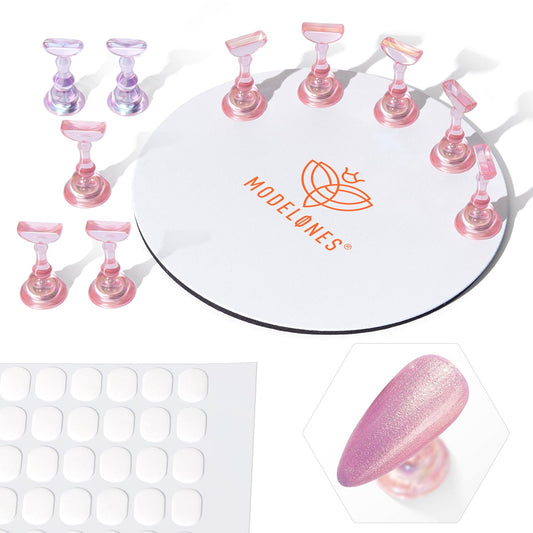 10 chess-shaped magnetic nail tip holders with built-in magnets