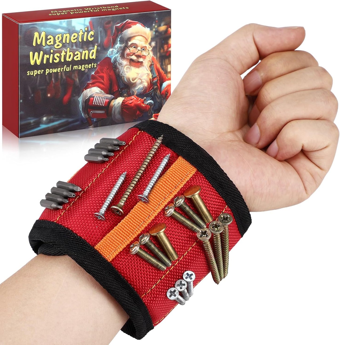 10 embedded neodymium magnets wrapping nearly the full circumference of the wristband