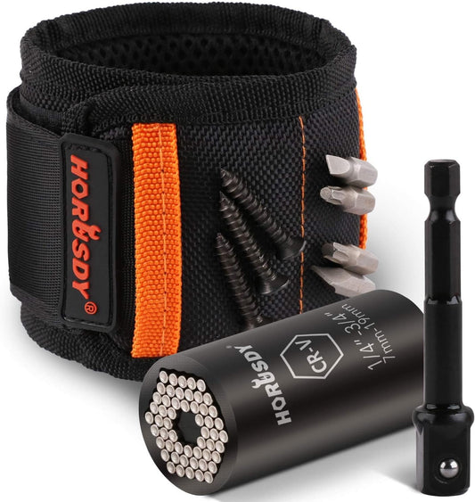 10 strong embedded magnets along 1680d ballistic polyester wristband